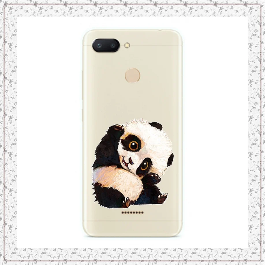 panda Силиконовый чехол для Xiaomi Redmi 6, чехол 5,45 'для Redmi 6 pro 5,84' с изображением кота, чехол для телефона Xiomi Redmi Redmi6 6 pro 6pro Fundas - Цвет: panda