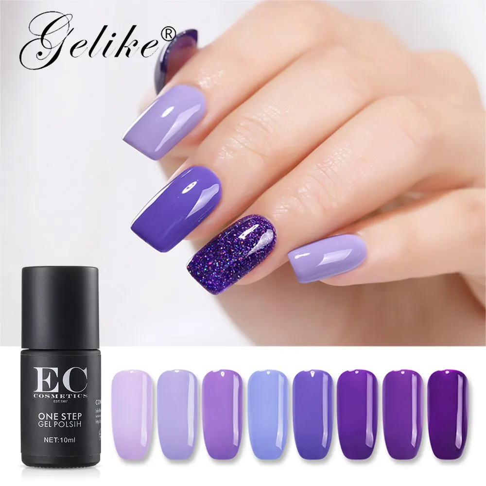 

Gelike 10ml One Step Gel Nail Polish No Need Top Base Coat 3 In 1 UV Nail Gel Varnish Design Nail Gel UV Gel Nail