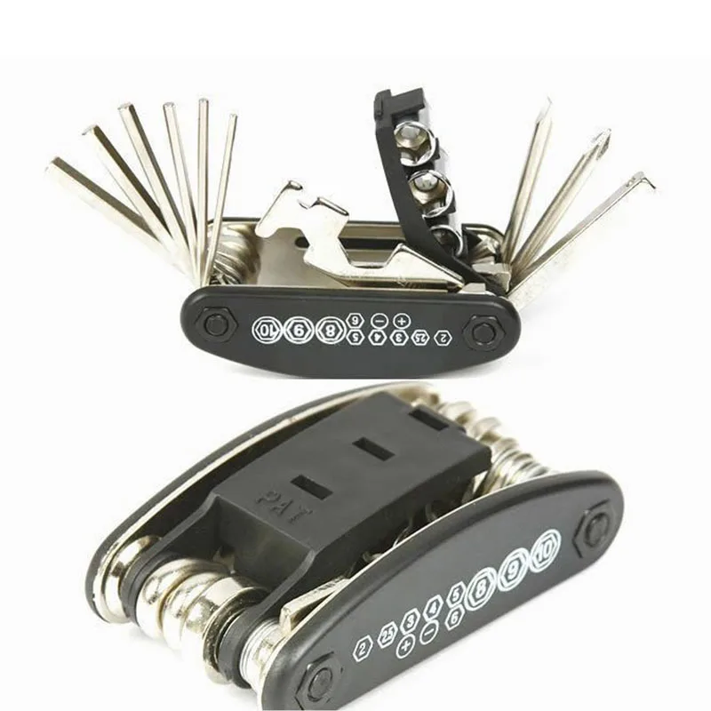 16 in 1 Bicycle Tools Set Multi Repair Tool Kit Outdoor Sport Mountain