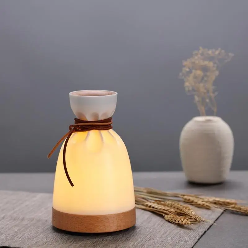 

140ml Wood Grain Humidifier Essential Oil Diffuser Cool Mist Impeller Air Humidifier Aromatherapy Aroma Diffuser Night Light