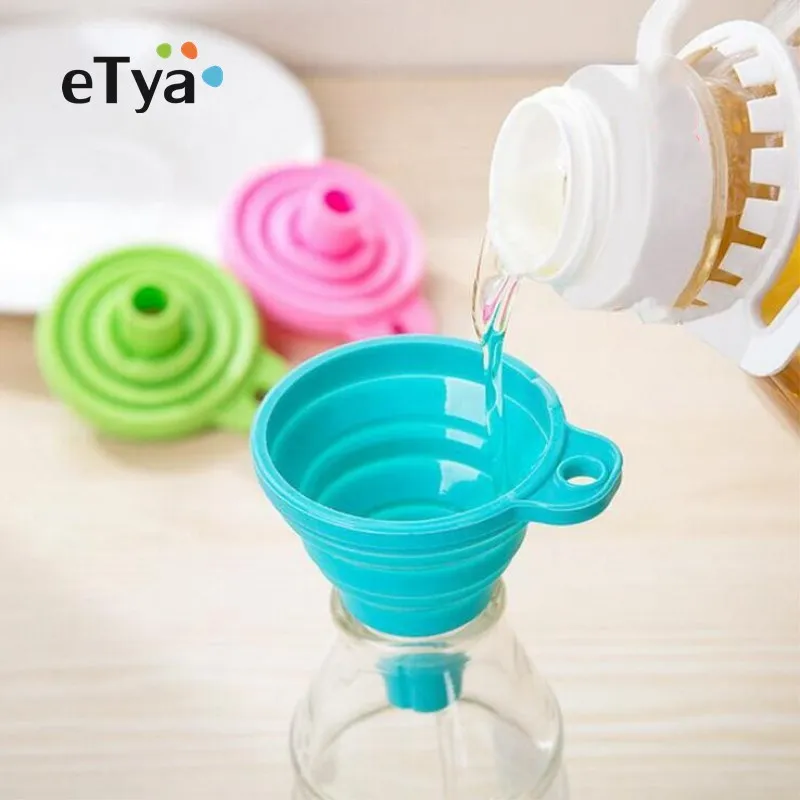 Портативная мини силиконовая Емкость складной кухонный инструмент для