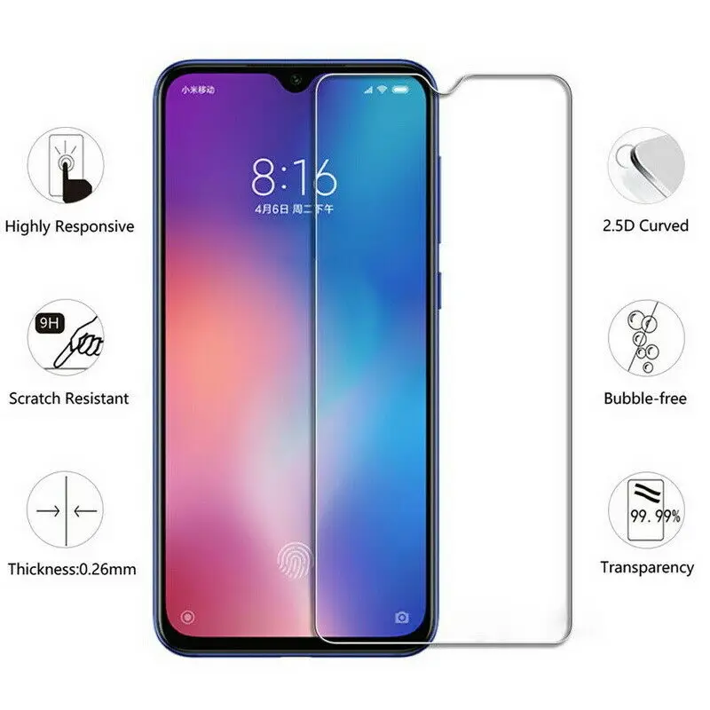 

9H Protective tempered glass for Xiaomi Redmi Note 7S 7 6 6A 5 Pro 5A Prime 5 Plus film on Redmi Y3 7 GO 5A screen protector