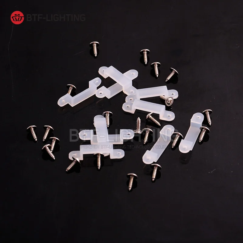 

50-1000pcs Silicon Clip 8mm/10mm/12mm for Fixing LED Strip Light LED Connector with Screws