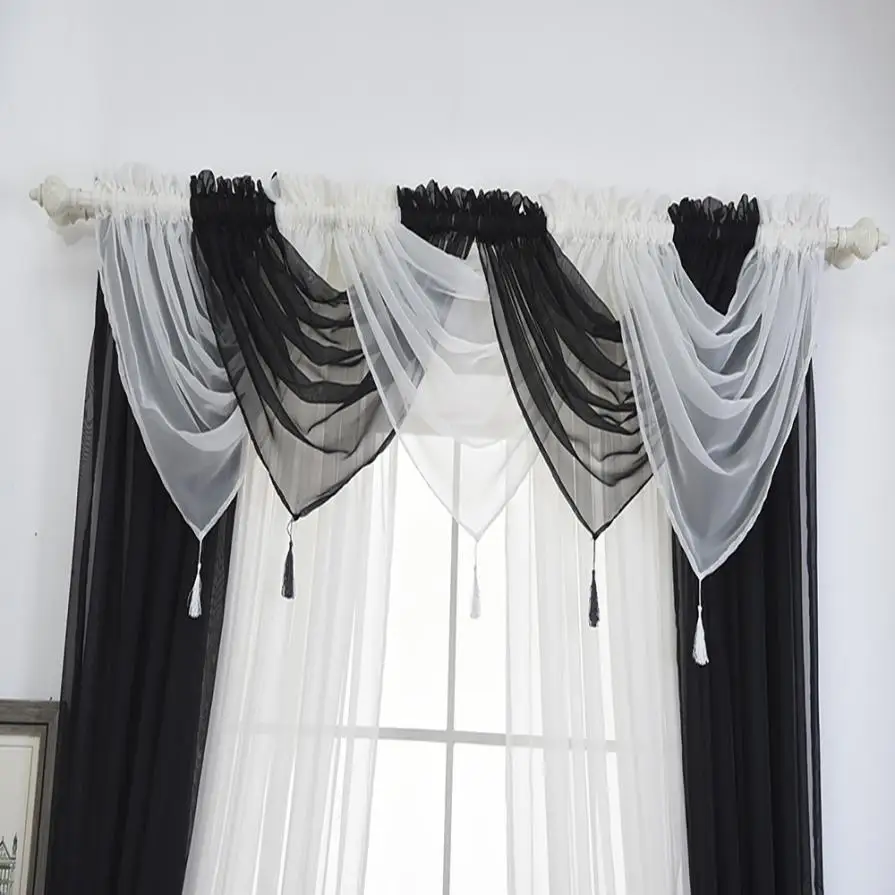 Tenske 2018 New Modern Exotic Style Voile Curtain Swags All