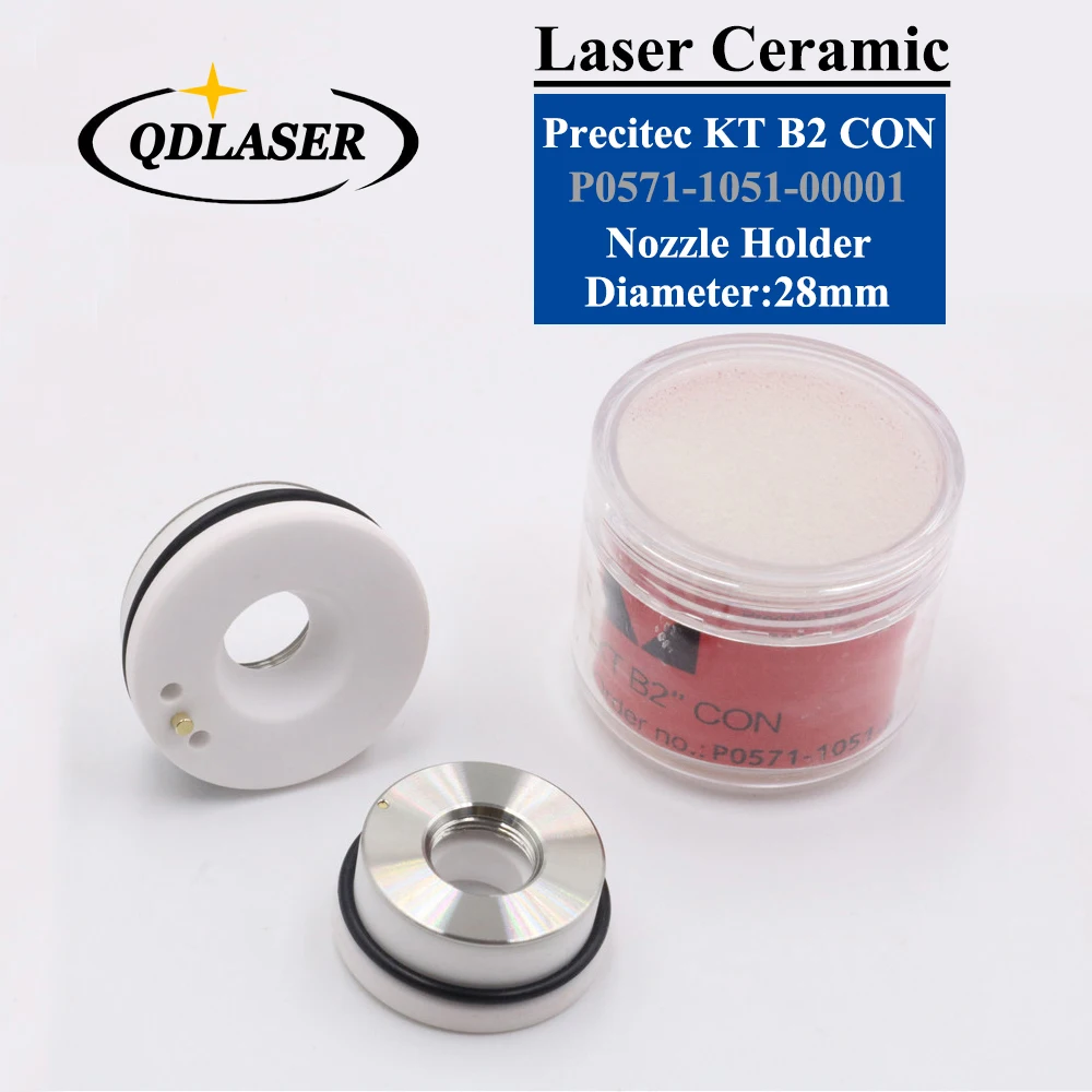 

Laser Ceramic 28mm/24.5mm OEM Precitec Lasermech KT B2 CON P0571-1051-00001 Nozzle Holder For Fiber Laser Cutting Head
