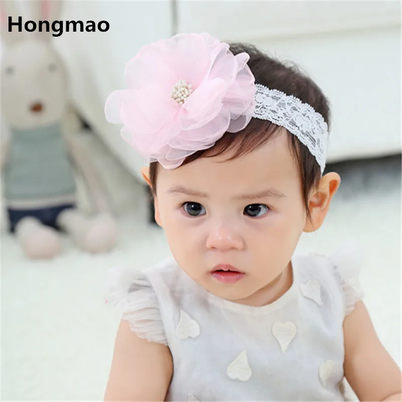 

2018 Baby Flower Crown Headband Chiffon Flower Wreath Ribbon Hair Bands Children Girls Handmade DIY Headwear Hair Accessories