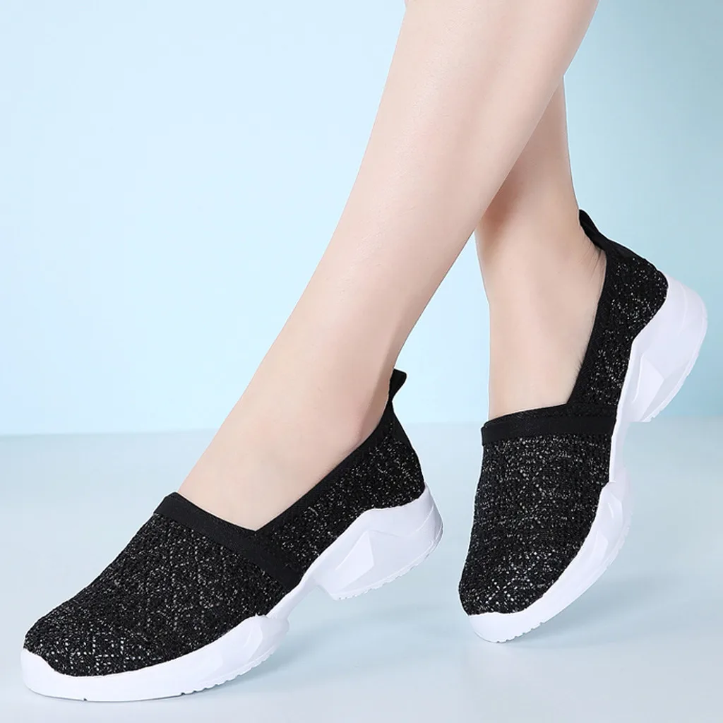 Женская обувь для прогулок; Черная повседневная спортивная обувь из сетчатого материала; дышащие Туфли-кроссовки; calzado mujer;# G3