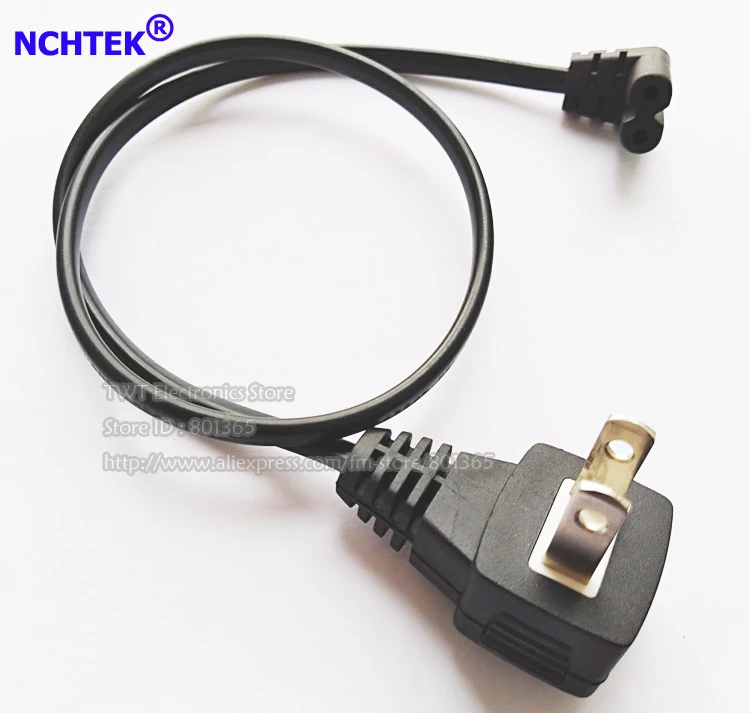 NCHTEK Япония JP 2 контактный штекер к IEC 320 C7 женский короткий шнур цифровой