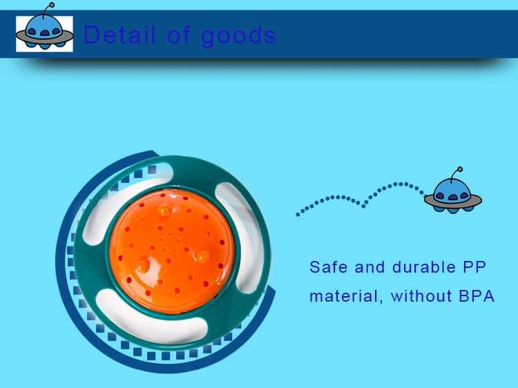 Кормление гироскопа блюдо Симпатичные Кормление Гироскоп Bowl Универсальный 360 Поворот влагозащищенная для младенцев Еда кормления