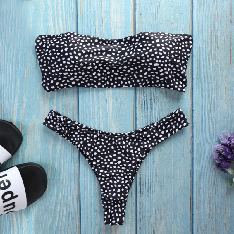 

Micro White Leopard Print Off Shoulder Two Piece Sexy Push up Bikini T Back Swimsuit Women Mini Swimwear Grirls Brazillian Thong
