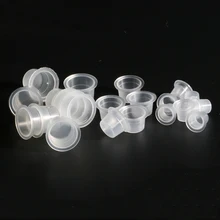 Одна татуировка с часами, цветная чашка, Полупостоянный вспомогательный продукт, 100 шт/200 шт, различные размеры, тату, цветная чашка