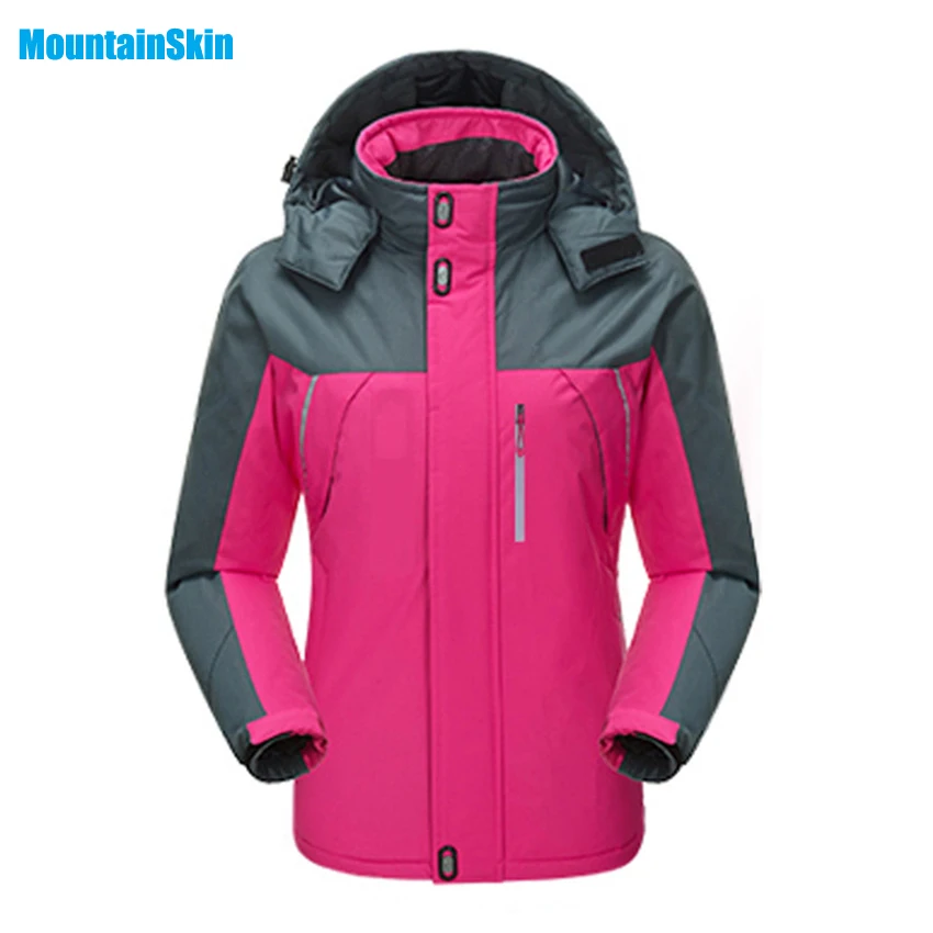 

2017 Women's Winter Fleece Thermal Waterproof Jackets Outdoor Coats Sport Brand Clothing Hiking Skiing Camping Female Coat MB060