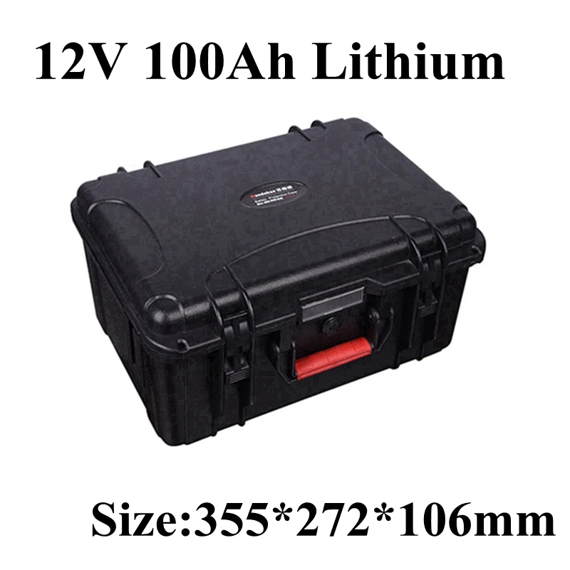 

Lithium 12V 200AH 100A BMS Battery Pack lithium 200Ah for Boat trolling Motor outboard RV Cigarette lighter USB + 10A charger