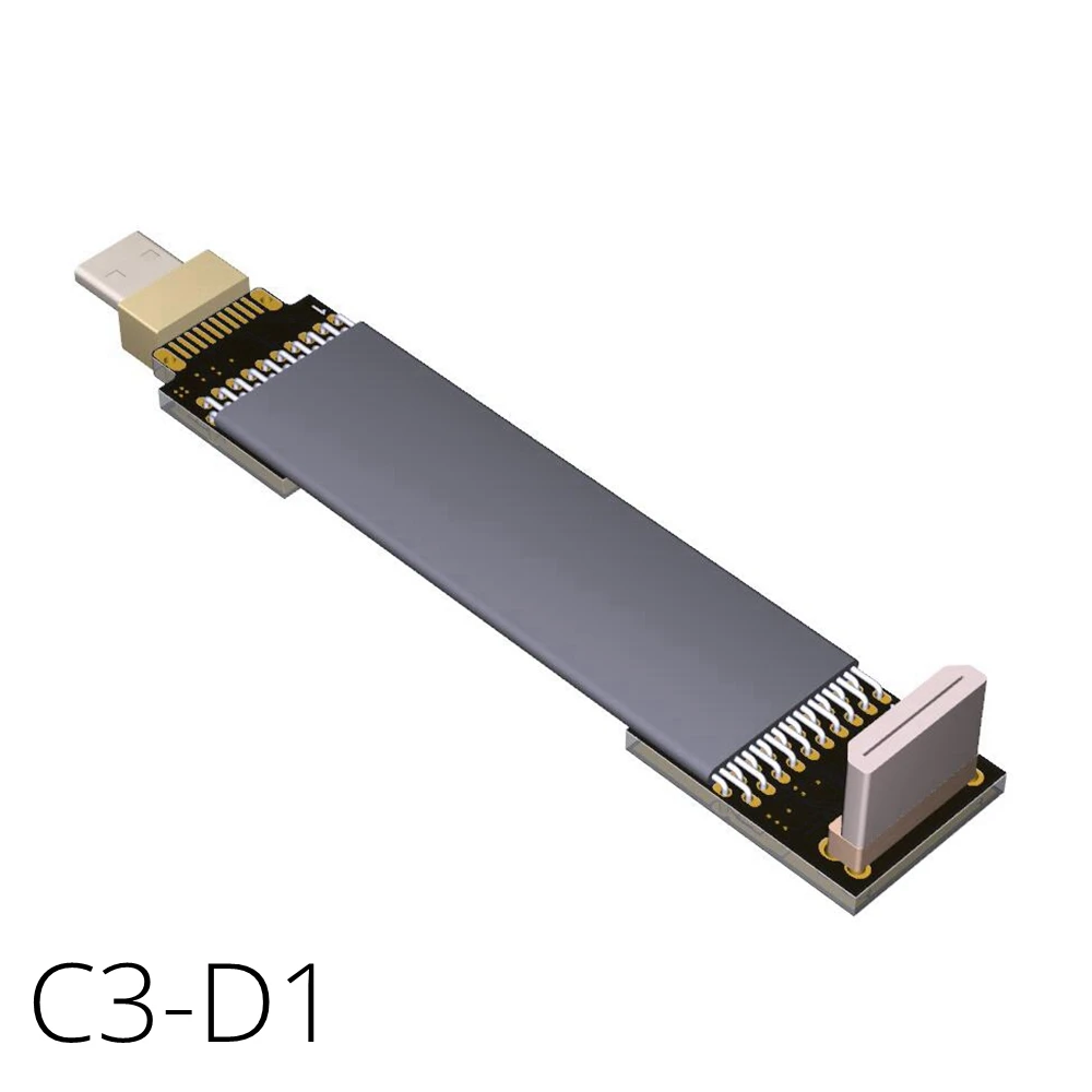 Mini HDMI Male To Micro HDMI Male Cable V2.0 Flat Ribbon HDMI C To D