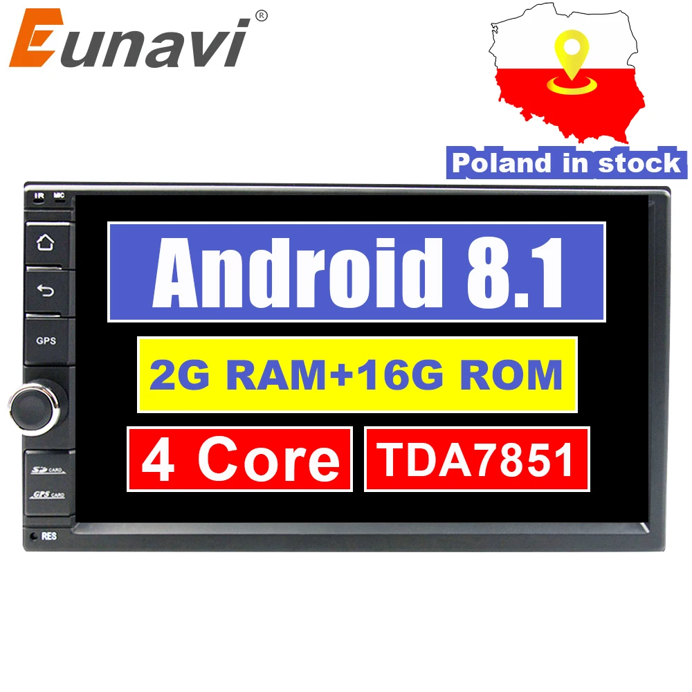 Eunavi Universal 2 din Quad core 7 Android 8 1 font b Car b font font
