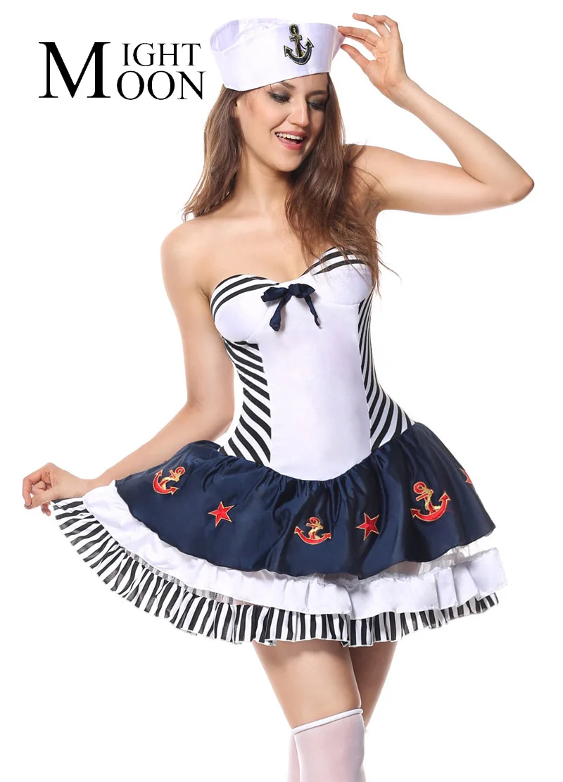 Moonight Sexy Navy Halloween Costume Sailor Cosplay Nautical Fancy