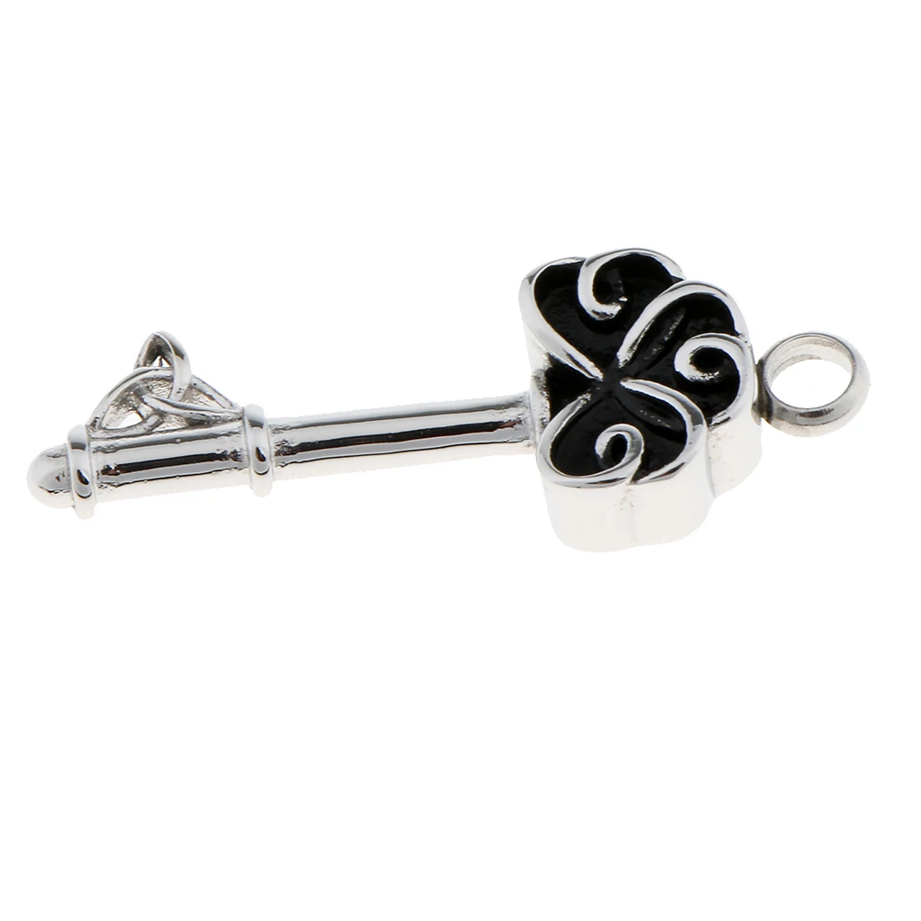 Secret Key Shape Design Stainless Steel Cremation Keepsake Pet Funeral Ash Urn Pendant Jewelry