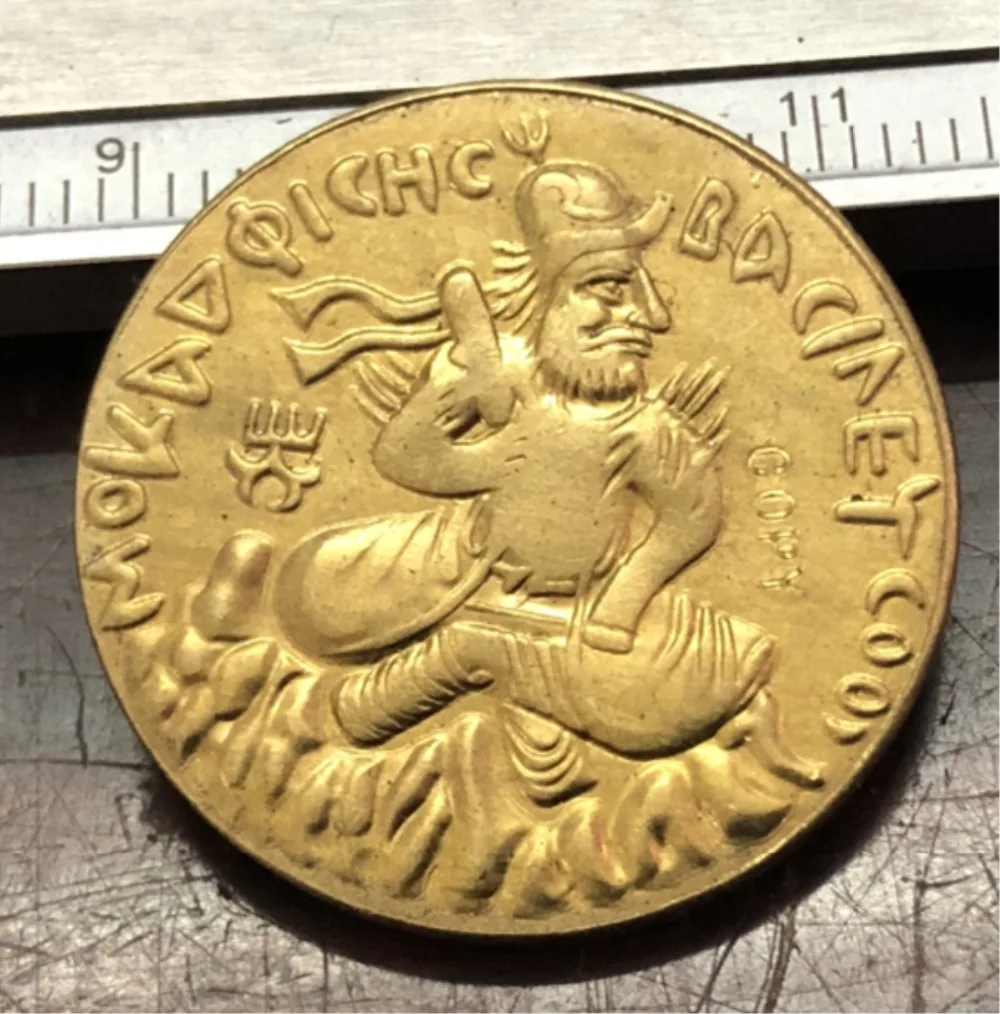 

100-128 Years India (ancient) (Kushan) 2 Dinar-Vima Kadphises Copy Coin