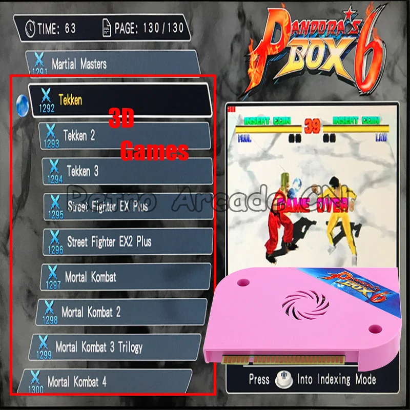Newest 3D Tekken DIY kit with Pandora Box 6 pcb 1300 in 1 power supply joystick LED button For arcade game cabinet machine Newest 3D Tekken DIY kit with Pandora Box 6 pcb 1300 in 1 power supply joystick LED button For arcade game cabinet machine