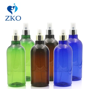 

5pcs 500ml Long Neck Plastic Golden/Silver Aluminum Plating Lid Cosmetic Spray Bottle Empty Large Capacity Refillable Container
