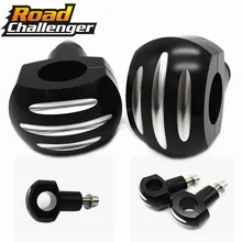 Черный CNC алюминий " Круглый Руль Riser крепления зажим Универсальный мотоцикл для Harley Sportster Iron XL 883 1200 883N