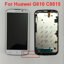 Best Working Touch Screen Digitizer LCD Display Assembly with Frame For Huawei Ascend G610 G610S C8815