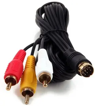 

10pcs NEW Gold Plating Plug S-Video AV RCA Audio Video Cord Cable for SEGA Saturn SS