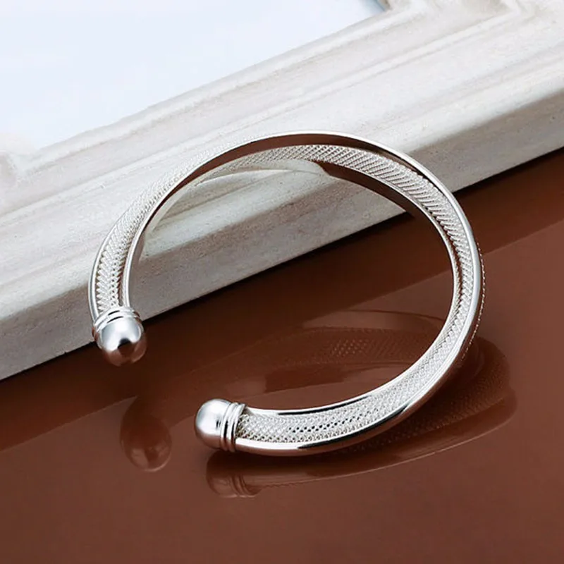 Hot-sale-Free-Shipping-Wholesale-Fashion-Women-Female-Jewelry-Elegant-silver-Bangles-Cuff-Bracelets-High-Quality