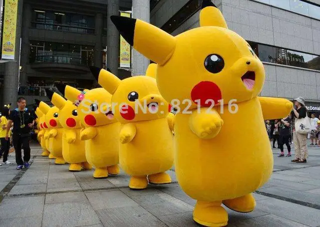 Взрослый ребенок талисман PIKACHU маскарадный костюм