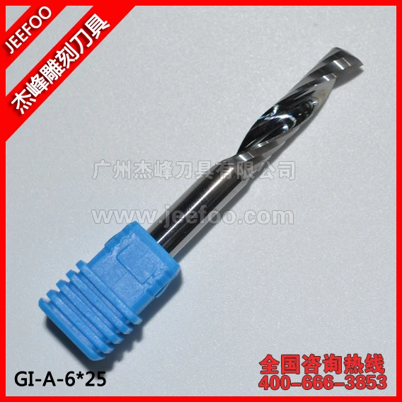 

6*25 One Spiral Flute Bbits/ For Acrylic/PVC/MDF/Aluminum/Copper/router Bits /Cnc Tools/ End Mills A Series