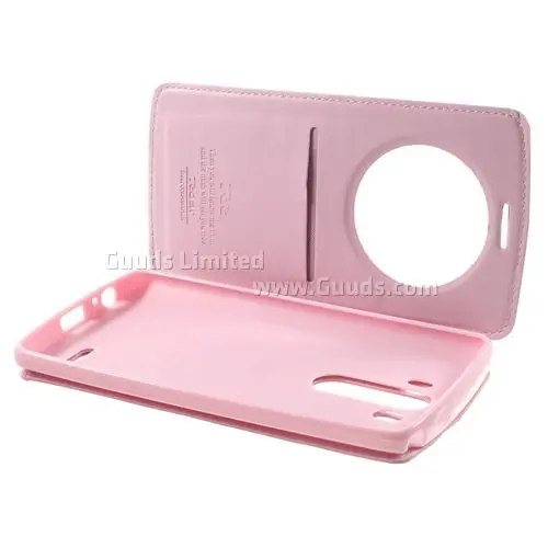 Roar Korea Noble Quick Circle Leather Flip Cover for LG G3 D850 D855 LS990 - Pink