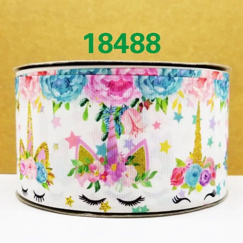 50 ярдов в размер мультфильм ленты напечатанные grosgrain ленты 18490