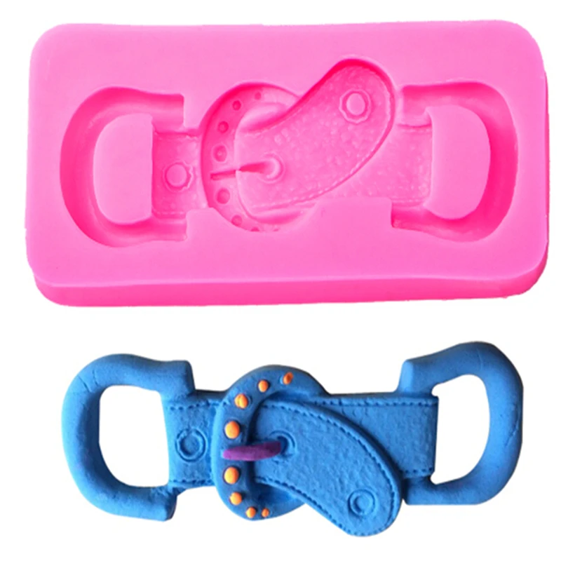 3D Belt Buckle Shape Mould Silicone Fondant Mold Handmade Soap Mold DIY