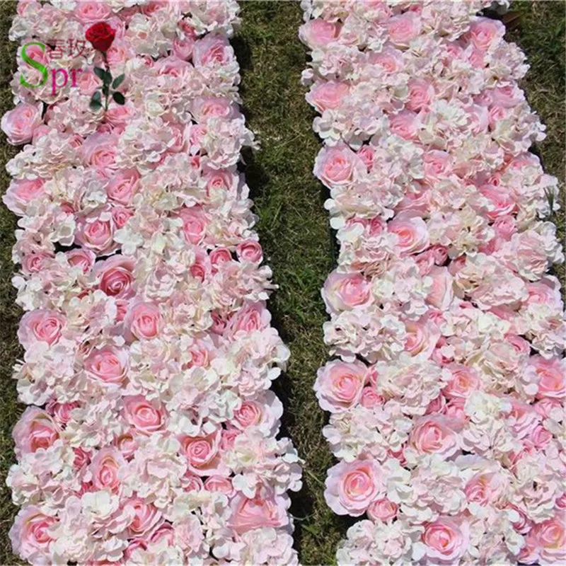 

SPR Free Shipping-light pink-10pcs/lot Artificial silk rose flower wall wedding occasion background lawn/pillar decoration
