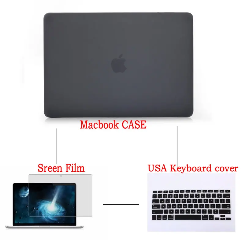 Ноутбук для MacBook Air 13 Case Pro 15 Touchbar прорезиненный уникальный узор твердый жесткий