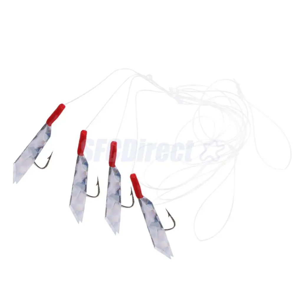Mackerel Feathers Bass Cod Lure Lures Sea Fishing Rigs Tackle