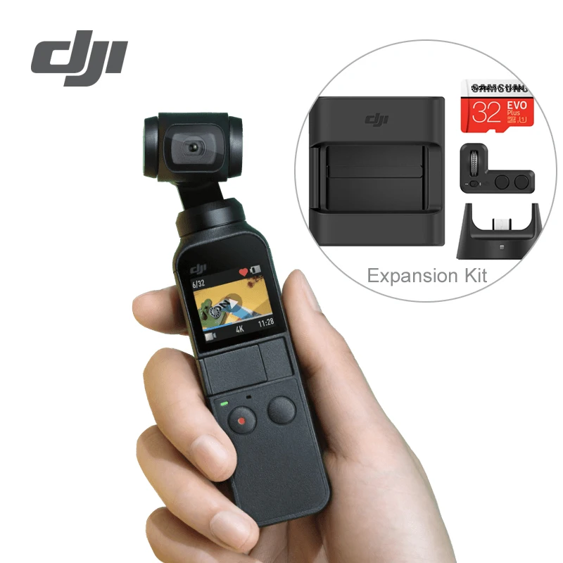 

DJI Osmo Pocket Stabilizer 3 Axis Handheld Camera Gimbal With 4K 60fps Video Compatible for Smartphone Expansion Kit Accessory