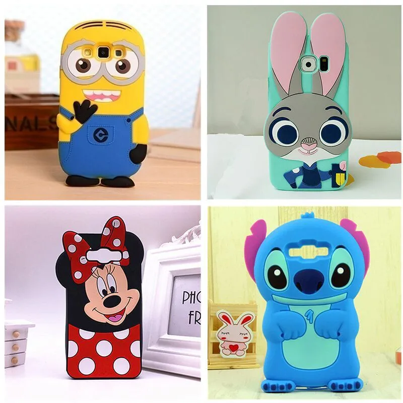 Роскошные 3D с любимыми персонажами из мультфильмов и силикона откидной крышкой