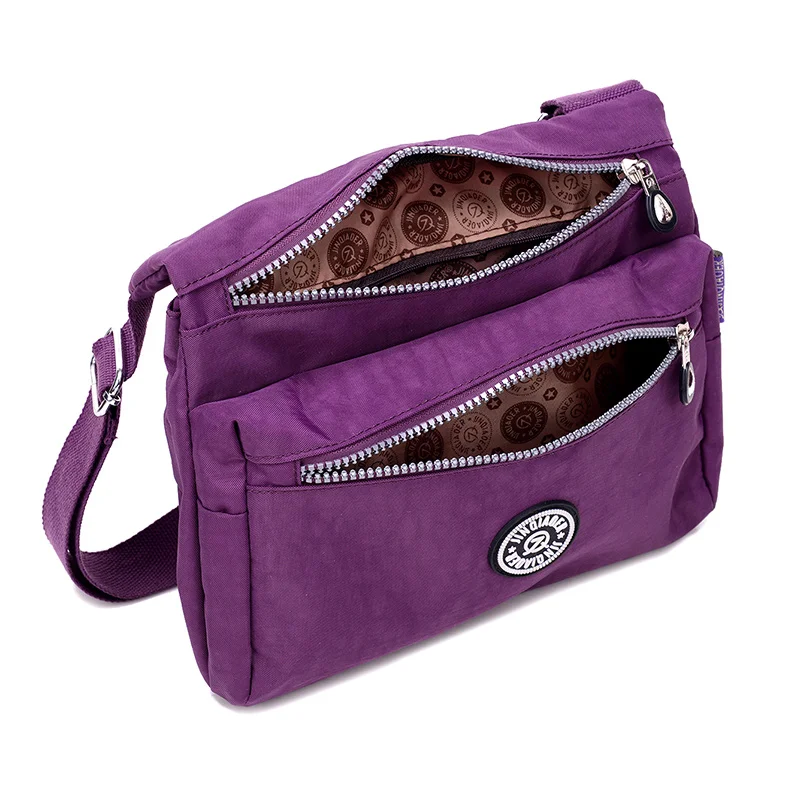 النساء Crossbody أكياس الإناث حقيبة ساعي النايلون النساء الأعلى مقبض حقائب كتف حقائب يد على الموضة للسيدات المدرسة حمل كيس