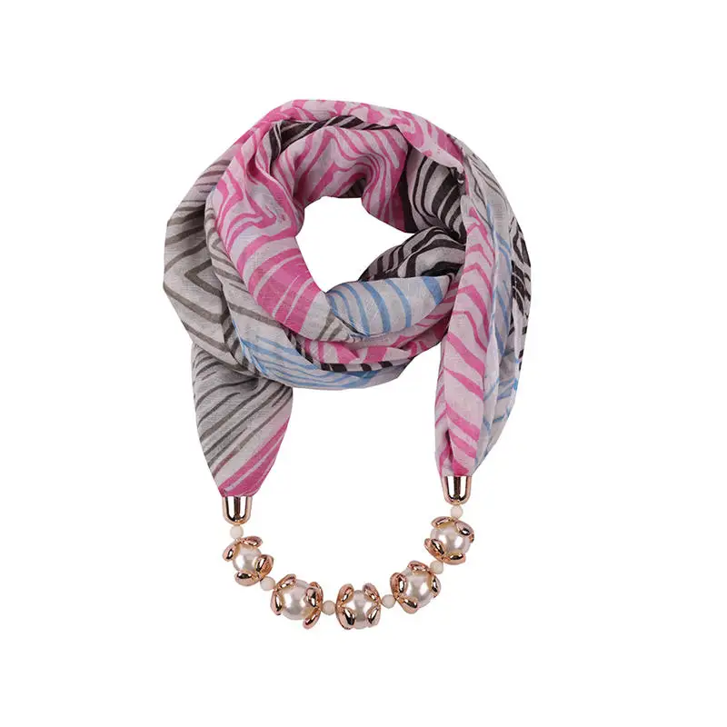 Модное ювелирное изделие ожерелье из полимерных бусин кулон шарф женский платок женский головной платок хиджаб эффектное Ювелирное Украшение ожерелье - Цвет: 21