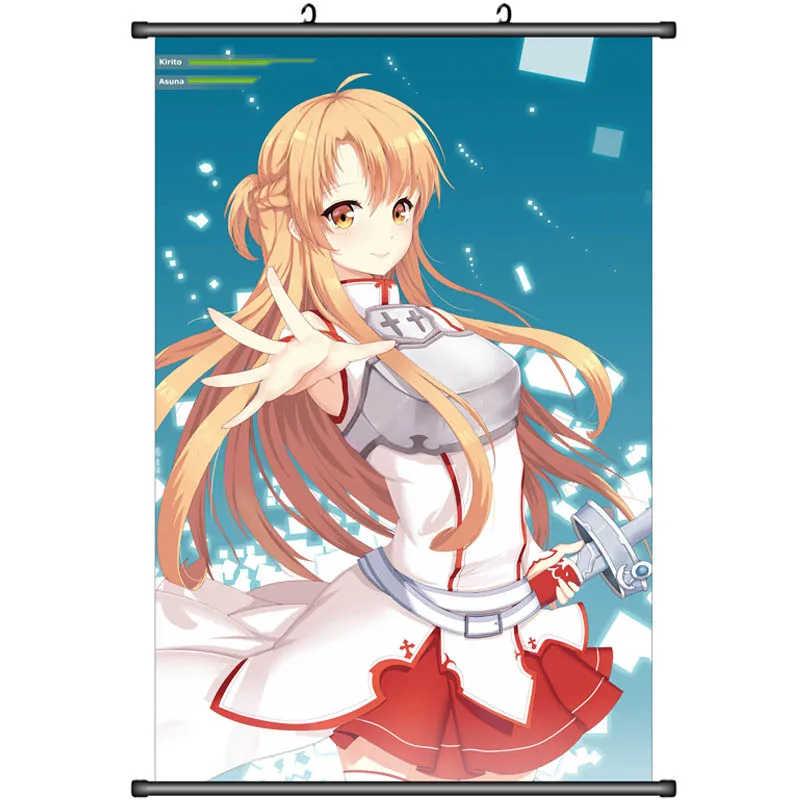 Anime Poster Sword Art Online Asuna Home Decor Wall Scroll Cos 40*60cm gifts