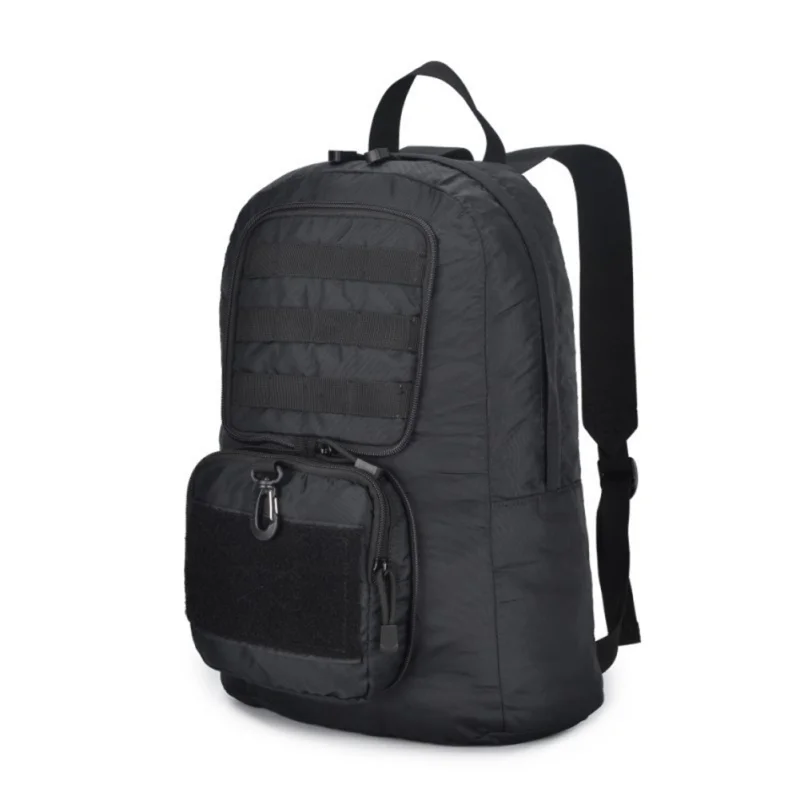 

25-30L Backpack Outdoor Sports Ultra Light Folding Backpack Black Lightweight Camping Backpack