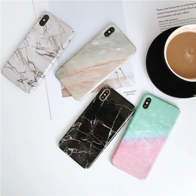 

Marble Phone Case For iphone XS Max Luxury Couple Case For iPhone X XR 6 6S 7 8 Plus Back Cover Hard PC Anti-knock Coque Fundas