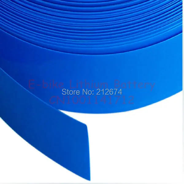 

Free Shipping 85mm width blue PVC heat shrinkable tube packaging film HM lithium battery pack W85mm Heat Shrinkable tubing