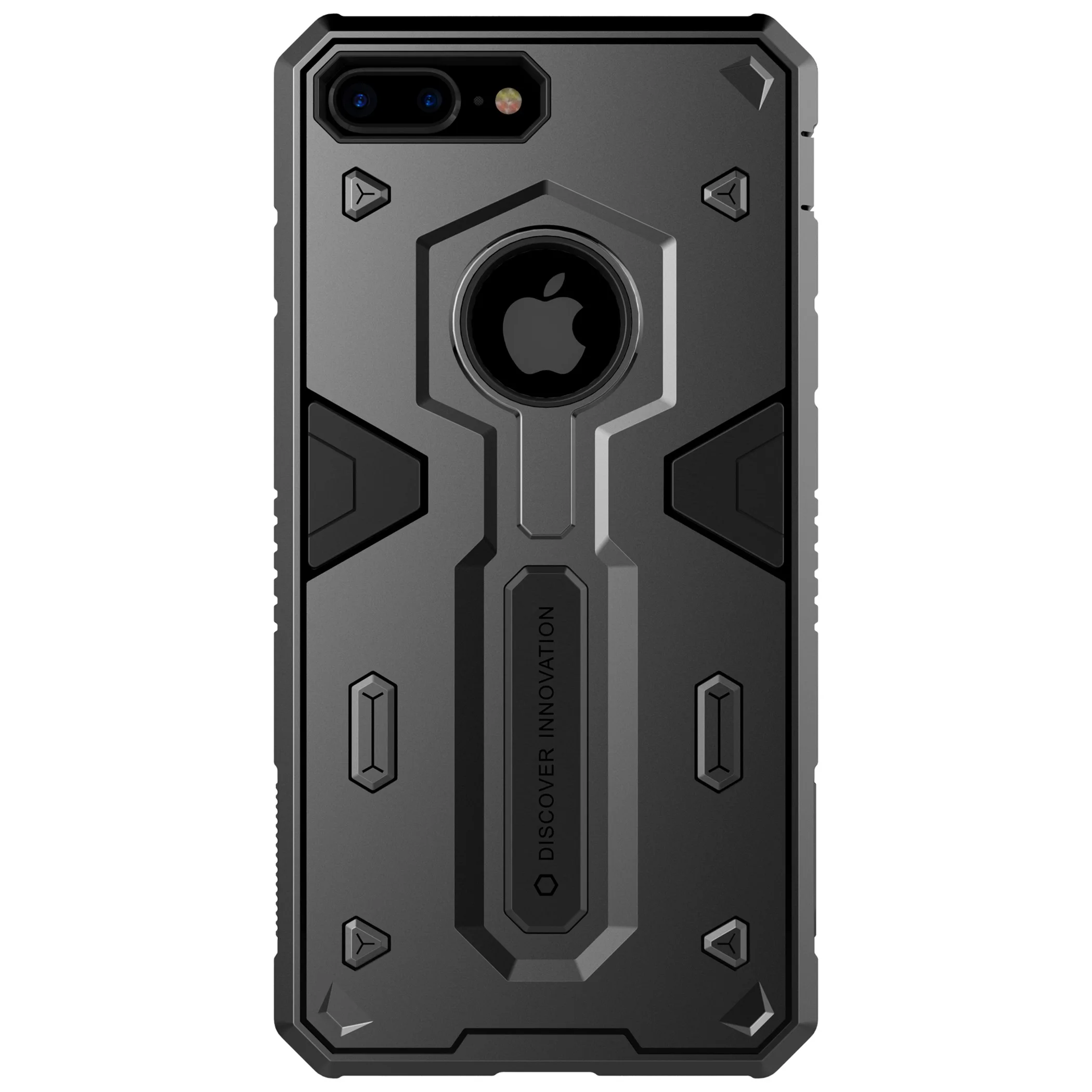 Чехол для iphone 7 8+ Plus, чехол из натуральной кожи Nillkin Defender 2, роскошный чехол из ТПУ+ поликарбоната, защитная задняя панель для телефона, чехол для iphone 8 7 Plus - Цвет: Black