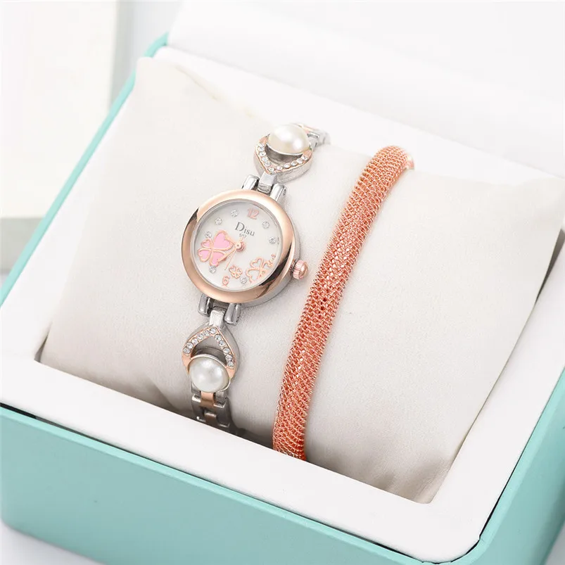 Fashion casual watches women gold small Light Luxury Girl Temperament Watch Bracelet Set Chain Watch Birthday Gift D25 (4)