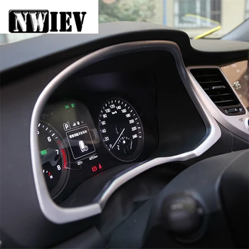 

NWIEV Car styling Stickers For Hyundai Tucson 2017 2016 2015 Central Console Dashboard Frame Covers For Tucson 2017 Accessories