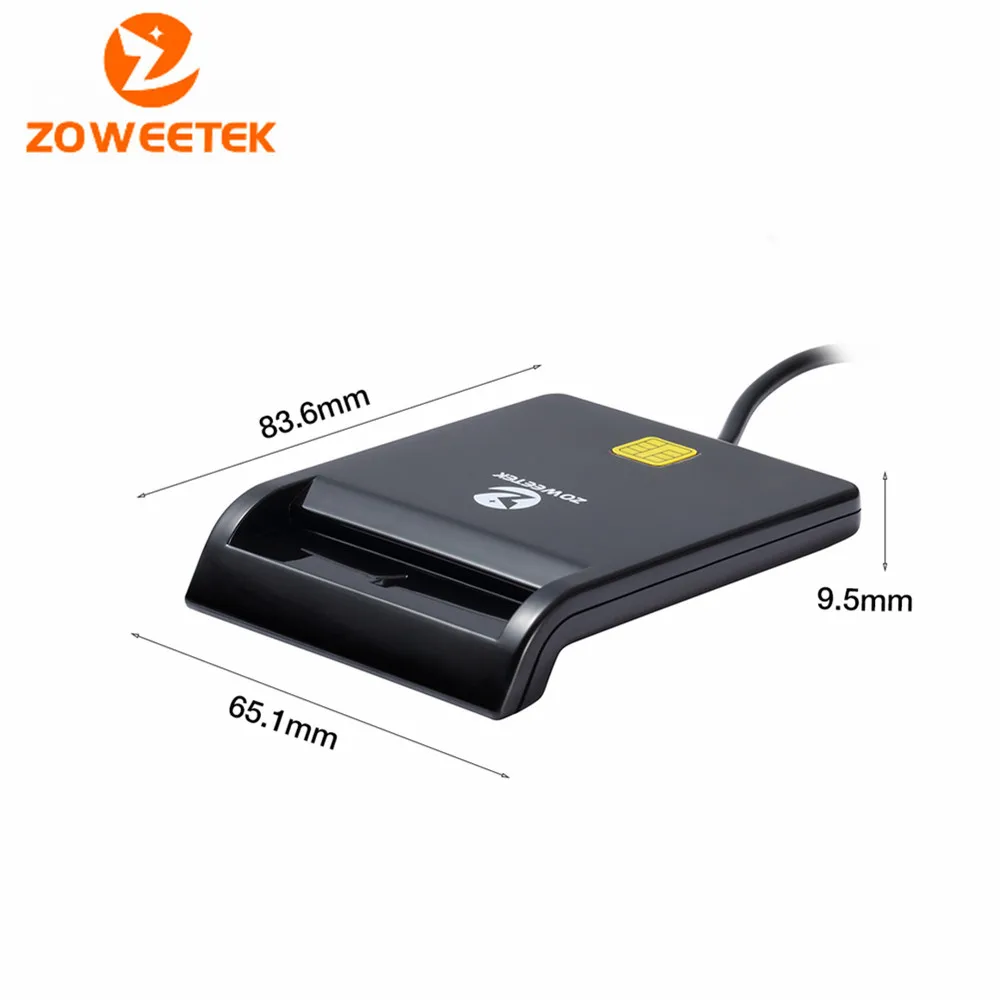 Zoweetek 12026-1 EMV смарт-карта USB считыватель писатель DOD военный USB общий доступ CAC смарт-кардридер для SIM/ATM/IC/ID карты