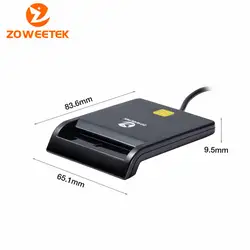 Zoweetek 12026-1 EMV смарт-карта USB считыватель писатель DOD военный USB общий доступ CAC смарт-кардридер для SIM/ATM/IC/ID карты