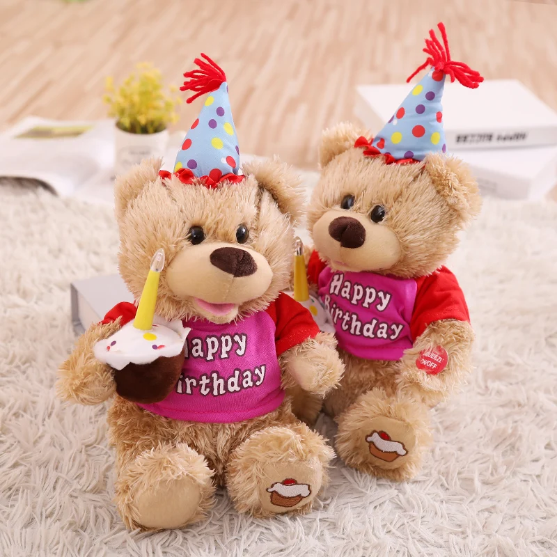 Говорящий Поющий торт ко дню рождения bearr говорящие плюшевые игрушки электронные